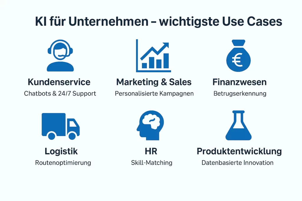 KI für Unternehmen – wichtigste Use Cases