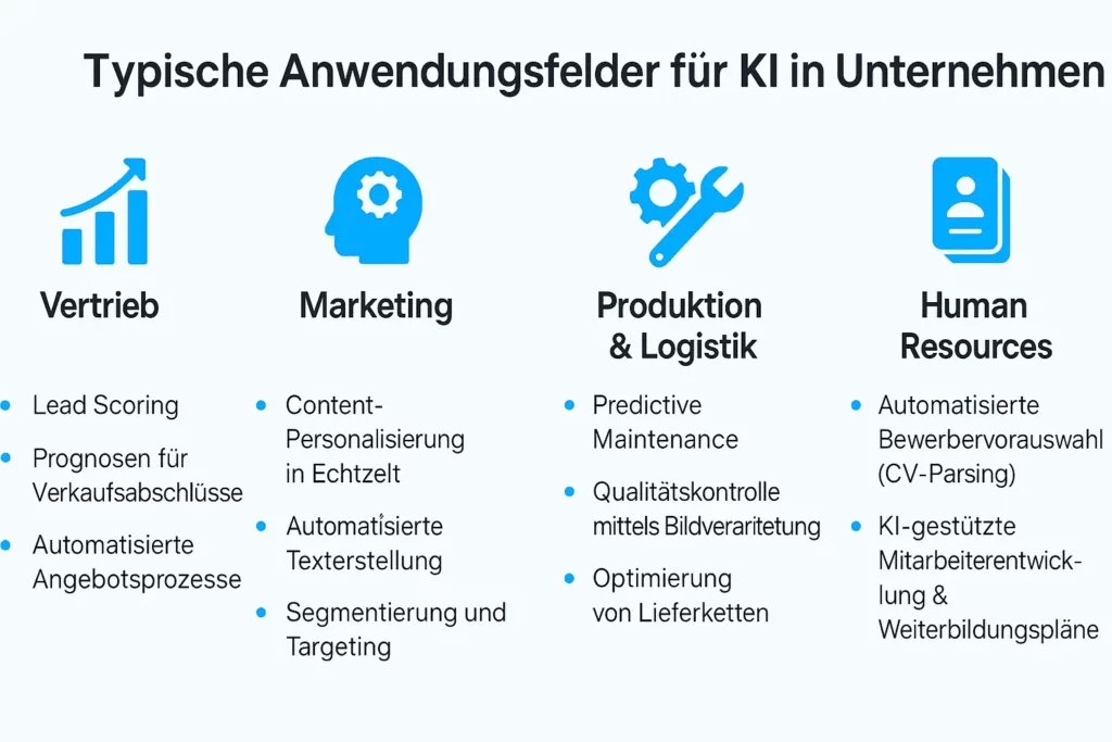 KI-Beratung: Anwendungsfelder in Vertrieb, Marketing, Logistik und HR
